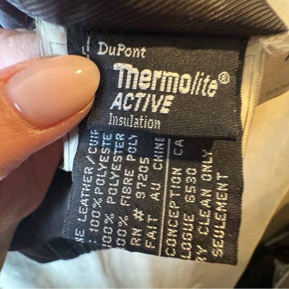 Danier Classic Black Leather Bomber Zip Jacket Thick Lined Vintage Moto 90s - Picture 14 of 16